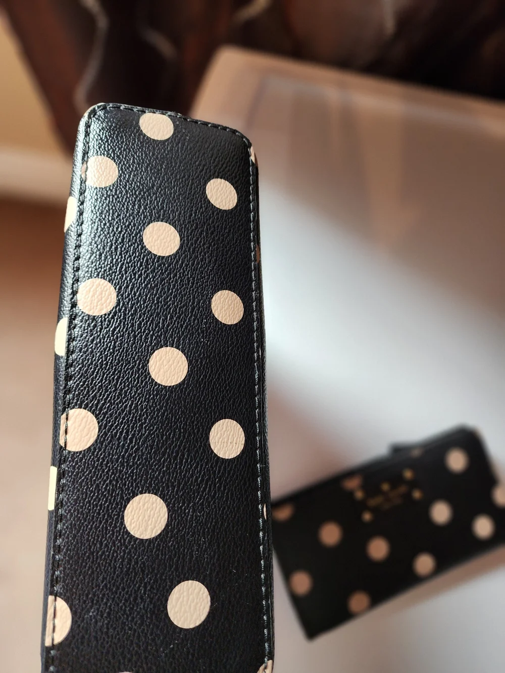 Kate Spade New York Wellesley Black Polka Dot Crossbody Bag & Stacy Wallet Bundl